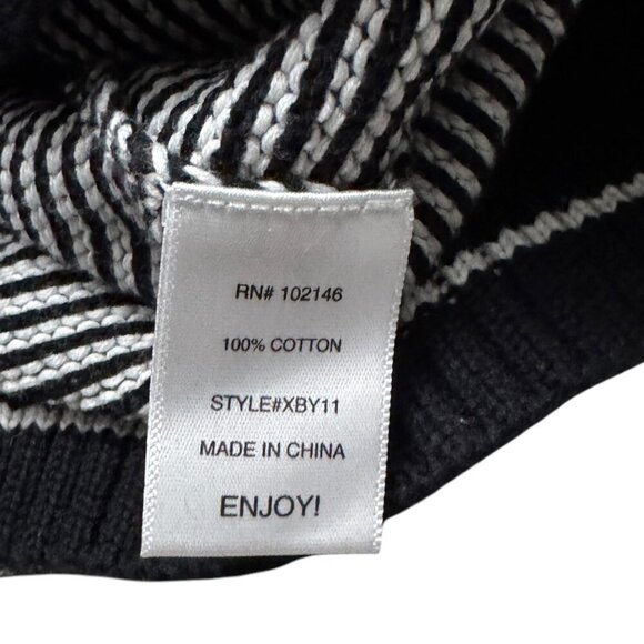 MICHAEL STARS Striped Zip Luxury Designer Knit Sweater Cardigan Jacket Men Large - Picture 6 of 6